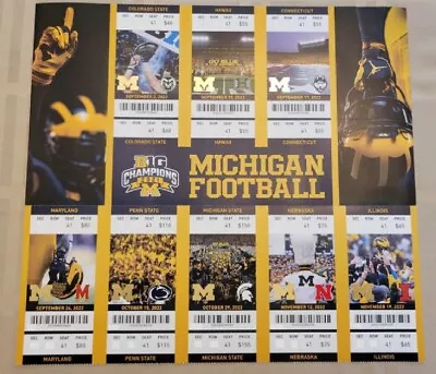 2022 Michigan Wolverines Football Ticket Stubs • $9