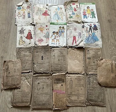 $17.50 • Buy Lot Of 22 Antique Vintage 1910s-60s Children's Girls Baby Sewing Patterns
