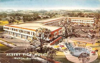 Mobile Alabama~Albert Pick Motel~Government Street~Artist Conception~1959 PC • $6