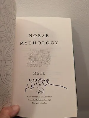 $55 • Buy Brand New Norse Mythology Paperback Signed By By Neil Gaiman