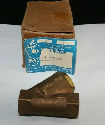 NEW OLD STOCK CONBRACO 1/8  Pipe INLINE Y-STRAINER Bronze 500 WOG Box • $15