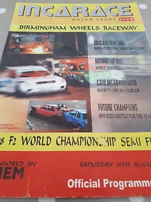 BRISCA F2 World Championship Semi Final Birmingham Wheels August 15th 1998 • £0.99