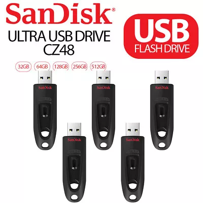 $9.98 • Buy USB Flash Drive SanDisk Ultra CZ48 8G 16G 32GB 64GB 128GB 512G Memory Stick CZ50