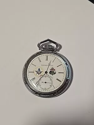 Antique Elgin National 15 Jewel Masonic 16s 1879 Pocket Watch • $19