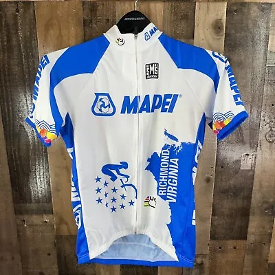 New Mapei Cycling Jersey Large Full Zip 2015 UCI Road World Richmond Biking NWT • $45