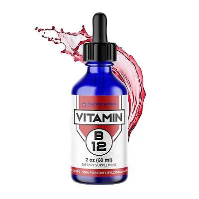 Vitamin B12 Liquid Drops - 99% Pure Methylcobalamin - Sublingual • $19.99