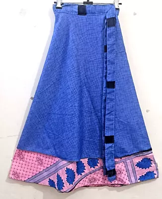 Handmade Silk Sari Skirt Beach Silk Skirt Reversible Magic Wrap Skirt Maxi Women • $39.28