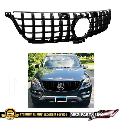 ML350 ML550 W166 Grille GT GTR All Black AMG Style 2012 2013 2014 2015 • $112