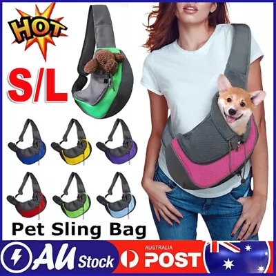 Pet Dog Cat Puppy Carry Bag Travel Outdoor Carrier Shoulder Pouch Sling Walking • $18.69