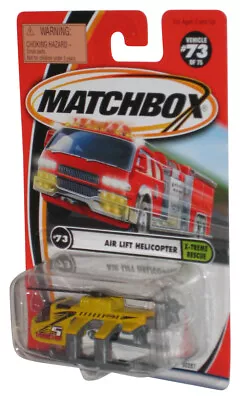 Matchbox X-Treme Rescue (2000) Air Lift Helicopter Yellow Toy #73/75 • $18