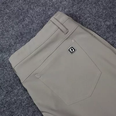 *FLAWS* FJ Pants Men's 38x32 Beige Golf Performance Footjoy Flat Stretch5 Pocket • $18