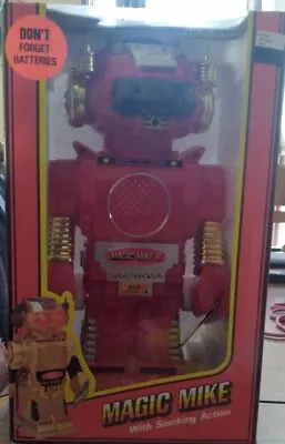 Woolworth Magic Mike Red With Smoking Action Toy Robot Vintage 1987 Open Box • $50