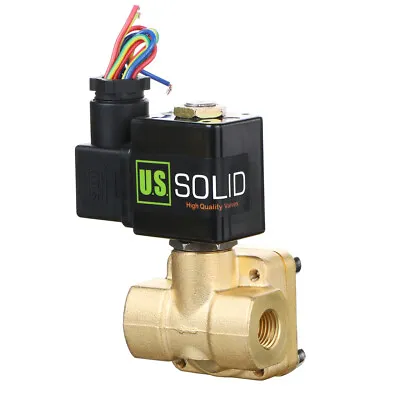 1/4  Brass Electric Solenoid Valve 12V DC NPT 230PSI Normally Closed Viton • $34.89