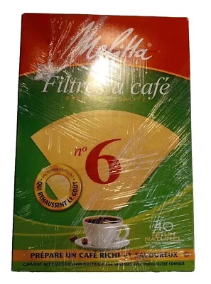 Melitta: #6 Coffee Filters Natural Brown 40 Count (Lot Of 3) 120 Total Filters • $32.19