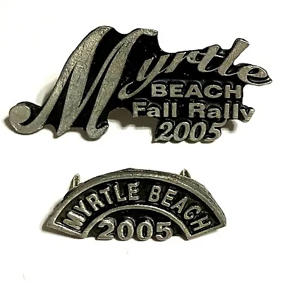 2005 MYRTLE BEACH Lady Hawk Lapel Pins Handcrafted Pewter - Lot Of 2 • $5.99