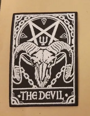  The Devil Tarot Card Sew Or Iron On Patch Pentagram Badge Applique Pagan • £1.99
