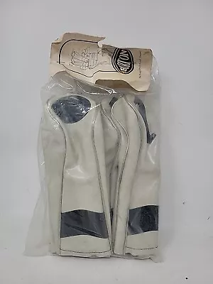 Set Of 4 Vintage Burton Grey Black Leather Golf Club Head Covers Woods  Driver E • $25