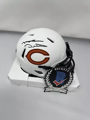 Mike Ditka Signed Chicago Bears Lunar Eclipse Riddell Mini Helmet Beckett COA 1 • $109.99