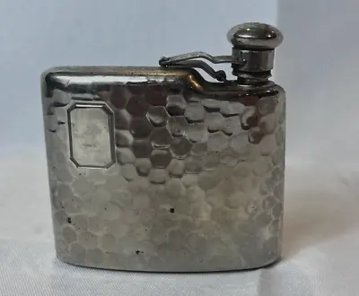 Vtg Flask Made In Germany Hammered Pocket Hip Liquor Alcohol Drink Flask • $29.95