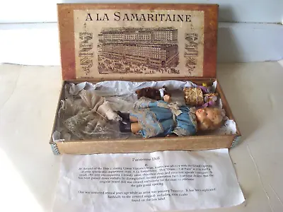 A La Samaritaine FRENCH Bisque DOLL In Presentation Box & Acc - Antique REPLICA • $57