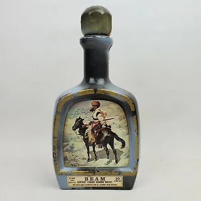 Vintage Jim Beam Bottle The Indian Trapper 1902 Frederick Remington Art • $25.55