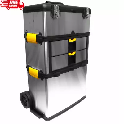 Portable Tool Box - Drawer Organizer With Wheels Extendable Handle - Rolling • $120