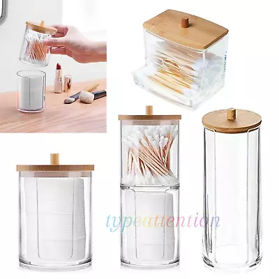 Cosmetic Organizer Makeup Cotton Pad Swab Case Holder Storage Boxes Container.UK • £5.79