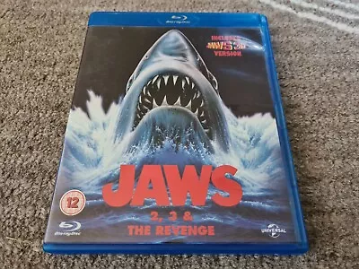 Jaws 2 3 & 4 The Revenge Bluray 3 Film Set • £17.95