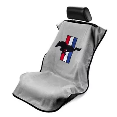 Seat Armour Universal Grey Towel Front Seat Cover For Mustang Pony • $36.57