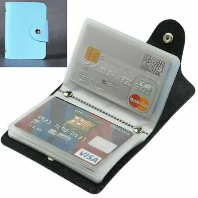 £2.95 • Buy 24Cards PU Leather Bank Business ID Credit Card Holder Pocket Case Purse Wallets