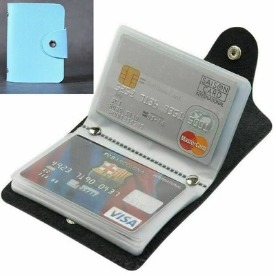 £2.99 • Buy 24Cards PU Leather Bank Business ID Credit Card Holder Pocket Case Purse Wallets
