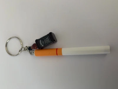 $6.99 • Buy Brand New 3d Jack Daniels Whiskey And Cigarette Keyring Party Gag