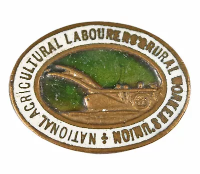 Vintage Agricultural Labourers & Rural Workers Union Members Enamel Badge • £7