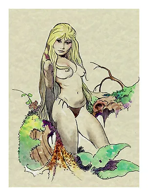 LORELEI THE JUNGLE GIRL! ERBian Mike Hoffman Art Print SIGNED! • $7.95