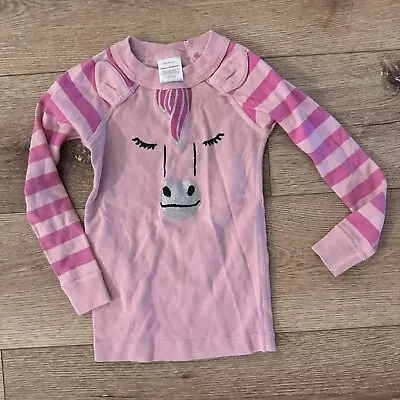 Hanna Andersson Girls SZ 100cm US 4 Pajama Shirt Pink Horse Pony Pink • $7.20