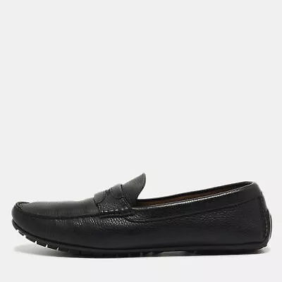 Dolce & Gabbana Black Leather Slip On Loafers Size 44 • $135.45