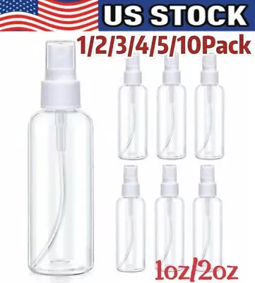 1-10PCS 30ml/60ml Travel Spray Bottle Plastic Transparent Perfume Empty Atomizer • $4.96