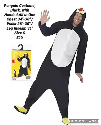 Penguin Mens Unisex Fun Animal Fancy Dress Costume Size Small • £15