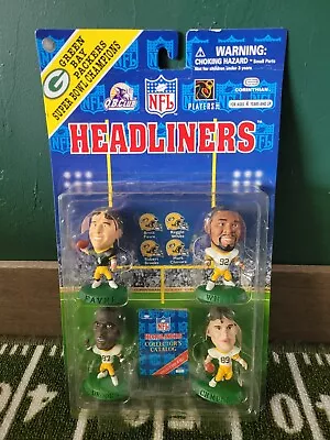 1996 HEADLINERS Green Bay Packers Super Bowl XXXI FAVRE CHMURA WHITE BROOKS  • $23