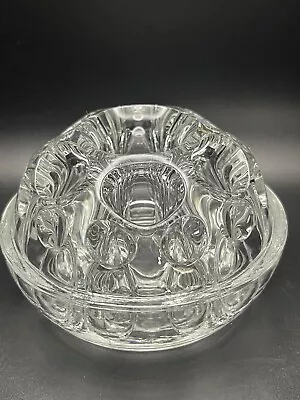 Vintage Flower Frog Glass 19 Holes For Flower Arrangement Clear 4  • $10