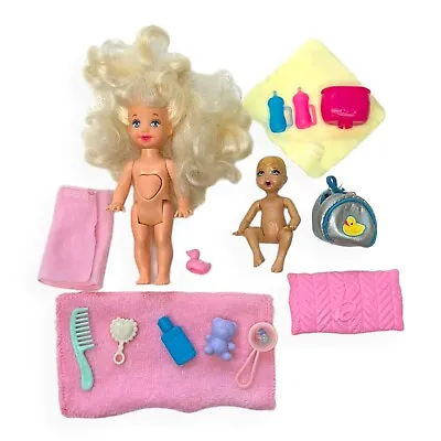 Barbie Potty Training Kelly & Krissy Infant Baby Dolls Drinks Wets Vintage 90s • $17.95