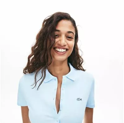 £34.99 • Buy Lacoste Womens Slim Fit Mini Cotton Pique Polo Shirt Size Fr38 Rrp:-£90