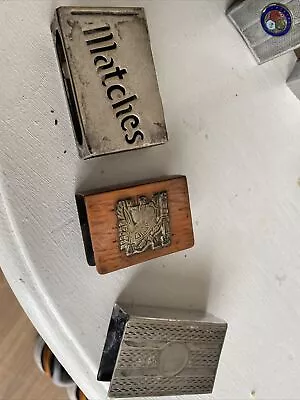 £20 • Buy 3 X Vintage Metal Match Box Holders
