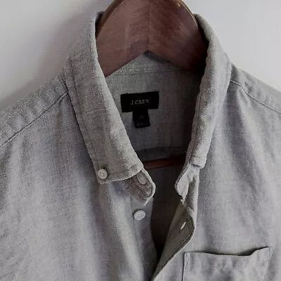 J. Crew Men's Heather Gray Lightweight Flannel Button Down Shirt - XS • $8.99