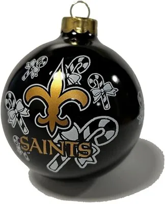 $14.97 • Buy Topperscot NFL New Orleans Saints 3  Glass Ball Ornament