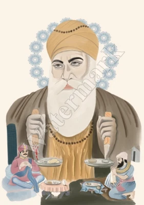 £0.99 • Buy Guru Nanak Dev Ji - Digital Art Download.