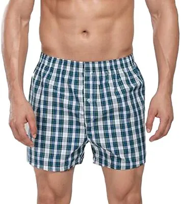 Big Men's Woven Boxer Shorts 3 Pair Underwear 2x-3x-4x-5x Cotton • $16.97