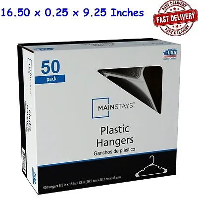 Mainstays Clothing Hangers 50 Pack White Durable Plastic • $11.99