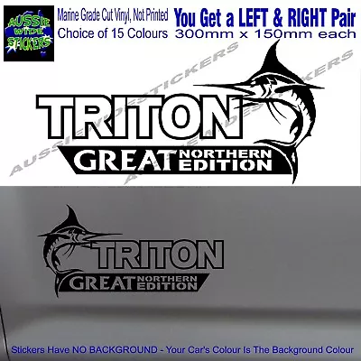 $25.90 • Buy TRITON 4x4 Stickers Accessories Ute Car Funny Decal GREAT NORTHERN 300mm PAIR