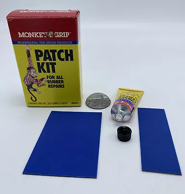 Vintage Monkey Grip Tube Tire Rubber Repair Patch Kit Box New Complete • $15